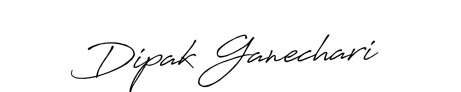 How to make Dipak Ganechari name signature. Use Antro_Vectra_Bolder style for creating short signs online. This is the latest handwritten sign. Dipak Ganechari signature style 7 images and pictures png