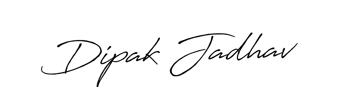 Also You can easily find your signature by using the search form. We will create Dipak Jadhav name handwritten signature images for you free of cost using Antro_Vectra_Bolder sign style. Dipak Jadhav signature style 7 images and pictures png