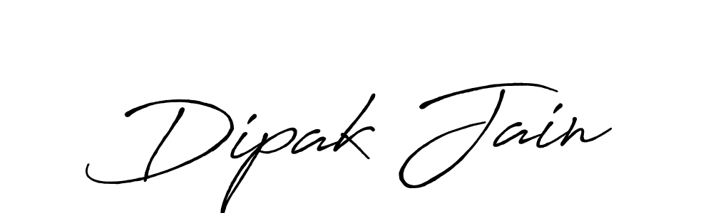 Create a beautiful signature design for name Dipak Jain. With this signature (Antro_Vectra_Bolder) fonts, you can make a handwritten signature for free. Dipak Jain signature style 7 images and pictures png
