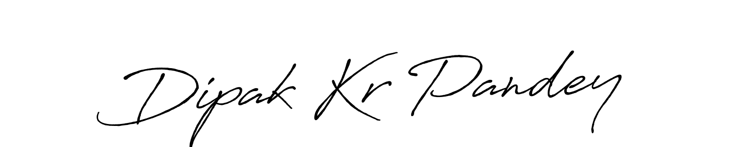 Create a beautiful signature design for name Dipak Kr Pandey. With this signature (Antro_Vectra_Bolder) fonts, you can make a handwritten signature for free. Dipak Kr Pandey signature style 7 images and pictures png