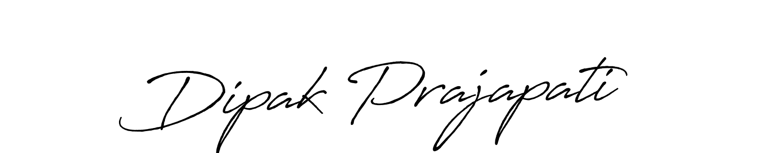 How to make Dipak Prajapati signature? Antro_Vectra_Bolder is a professional autograph style. Create handwritten signature for Dipak Prajapati name. Dipak Prajapati signature style 7 images and pictures png
