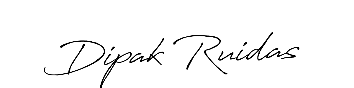 How to make Dipak Ruidas name signature. Use Antro_Vectra_Bolder style for creating short signs online. This is the latest handwritten sign. Dipak Ruidas signature style 7 images and pictures png