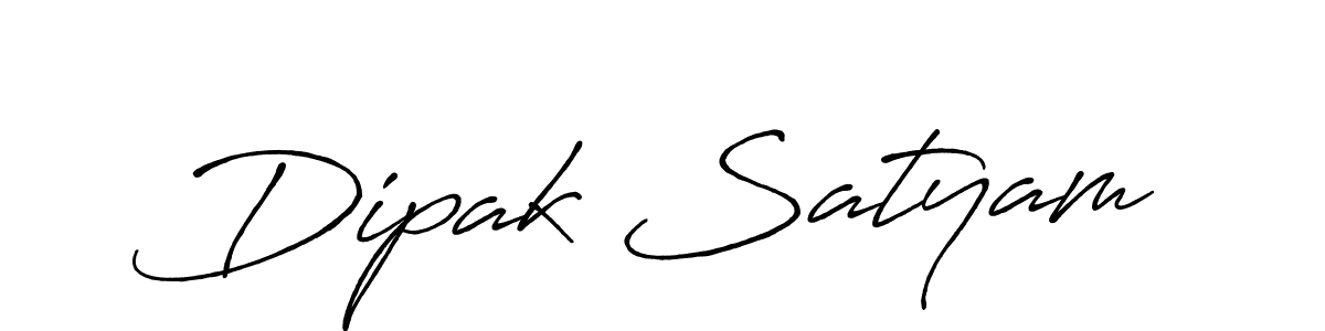 Create a beautiful signature design for name Dipak Satyam. With this signature (Antro_Vectra_Bolder) fonts, you can make a handwritten signature for free. Dipak Satyam signature style 7 images and pictures png