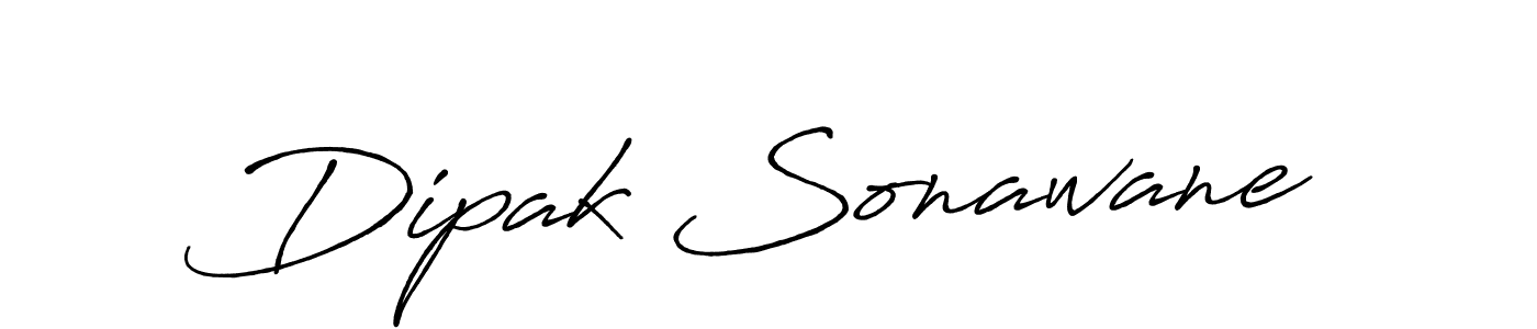 How to make Dipak Sonawane name signature. Use Antro_Vectra_Bolder style for creating short signs online. This is the latest handwritten sign. Dipak Sonawane signature style 7 images and pictures png