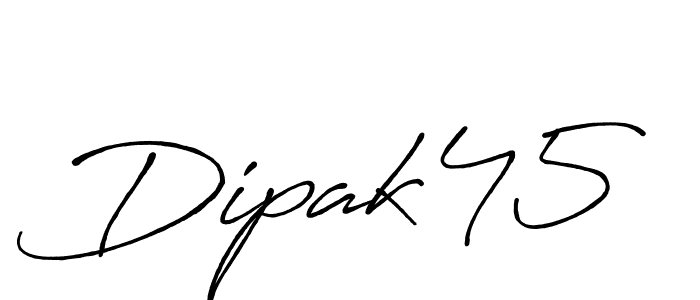 You can use this online signature creator to create a handwritten signature for the name Dipak45. This is the best online autograph maker. Dipak45 signature style 7 images and pictures png