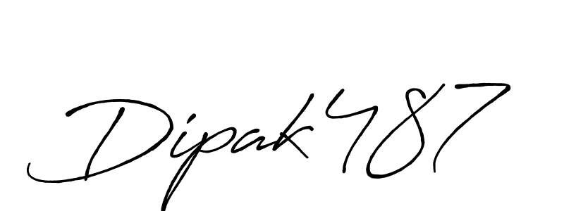 How to make Dipak487 name signature. Use Antro_Vectra_Bolder style for creating short signs online. This is the latest handwritten sign. Dipak487 signature style 7 images and pictures png
