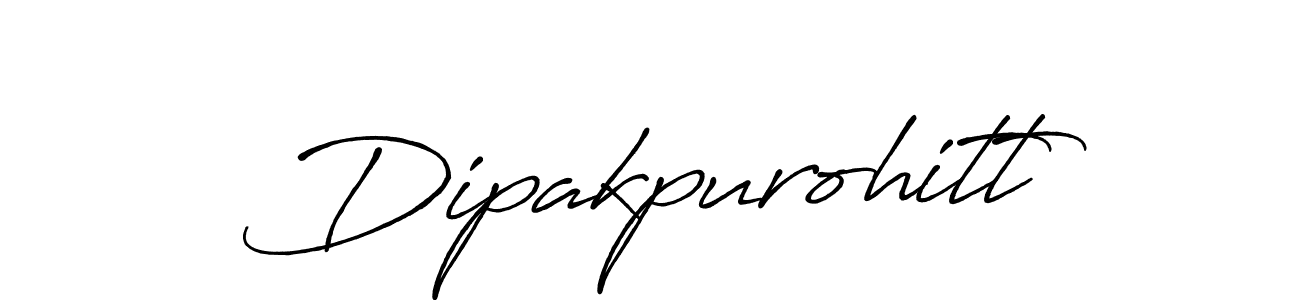 Design your own signature with our free online signature maker. With this signature software, you can create a handwritten (Antro_Vectra_Bolder) signature for name Dipakpurohitt. Dipakpurohitt signature style 7 images and pictures png
