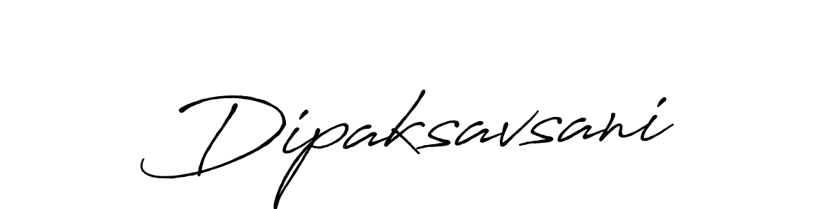 How to make Dipaksavsani name signature. Use Antro_Vectra_Bolder style for creating short signs online. This is the latest handwritten sign. Dipaksavsani signature style 7 images and pictures png