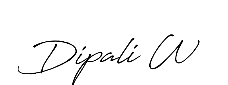 How to make Dipali W signature? Antro_Vectra_Bolder is a professional autograph style. Create handwritten signature for Dipali W name. Dipali W signature style 7 images and pictures png