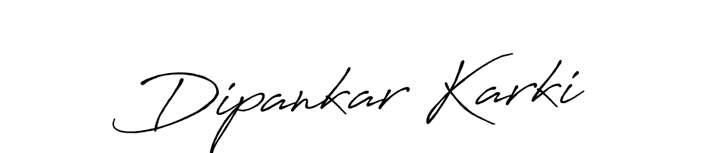 Make a beautiful signature design for name Dipankar Karki. With this signature (Antro_Vectra_Bolder) style, you can create a handwritten signature for free. Dipankar Karki signature style 7 images and pictures png