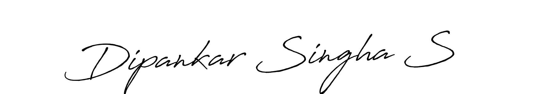 Make a beautiful signature design for name Dipankar Singha S. With this signature (Antro_Vectra_Bolder) style, you can create a handwritten signature for free. Dipankar Singha S signature style 7 images and pictures png
