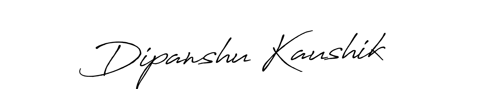 Create a beautiful signature design for name Dipanshu Kaushik. With this signature (Antro_Vectra_Bolder) fonts, you can make a handwritten signature for free. Dipanshu Kaushik signature style 7 images and pictures png