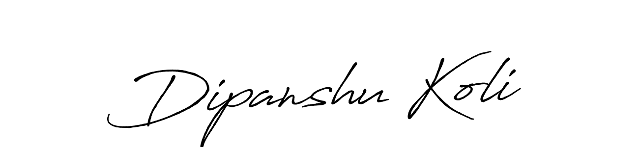 Create a beautiful signature design for name Dipanshu Koli. With this signature (Antro_Vectra_Bolder) fonts, you can make a handwritten signature for free. Dipanshu Koli signature style 7 images and pictures png