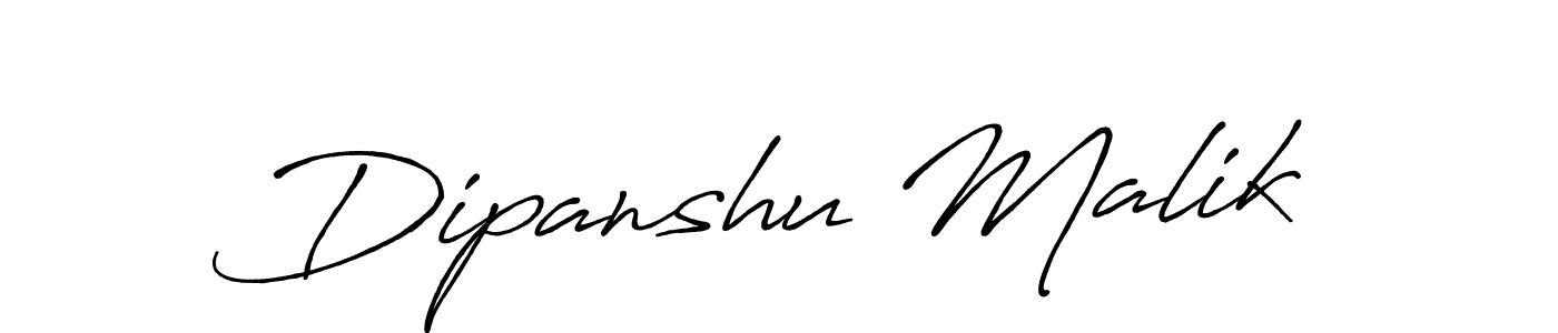 How to make Dipanshu Malik signature? Antro_Vectra_Bolder is a professional autograph style. Create handwritten signature for Dipanshu Malik name. Dipanshu Malik signature style 7 images and pictures png