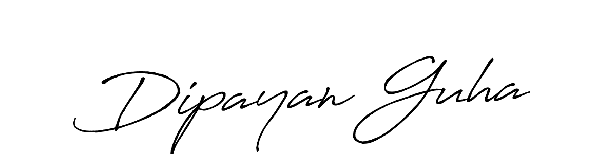 Antro_Vectra_Bolder is a professional signature style that is perfect for those who want to add a touch of class to their signature. It is also a great choice for those who want to make their signature more unique. Get Dipayan Guha name to fancy signature for free. Dipayan Guha signature style 7 images and pictures png