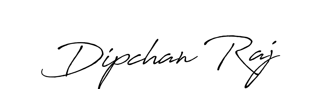 How to make Dipchan Raj name signature. Use Antro_Vectra_Bolder style for creating short signs online. This is the latest handwritten sign. Dipchan Raj signature style 7 images and pictures png