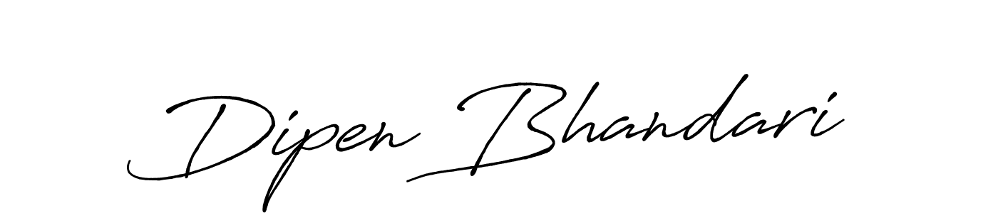 Design your own signature with our free online signature maker. With this signature software, you can create a handwritten (Antro_Vectra_Bolder) signature for name Dipen Bhandari. Dipen Bhandari signature style 7 images and pictures png