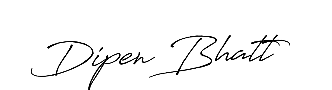 Dipen Bhatt stylish signature style. Best Handwritten Sign (Antro_Vectra_Bolder) for my name. Handwritten Signature Collection Ideas for my name Dipen Bhatt. Dipen Bhatt signature style 7 images and pictures png