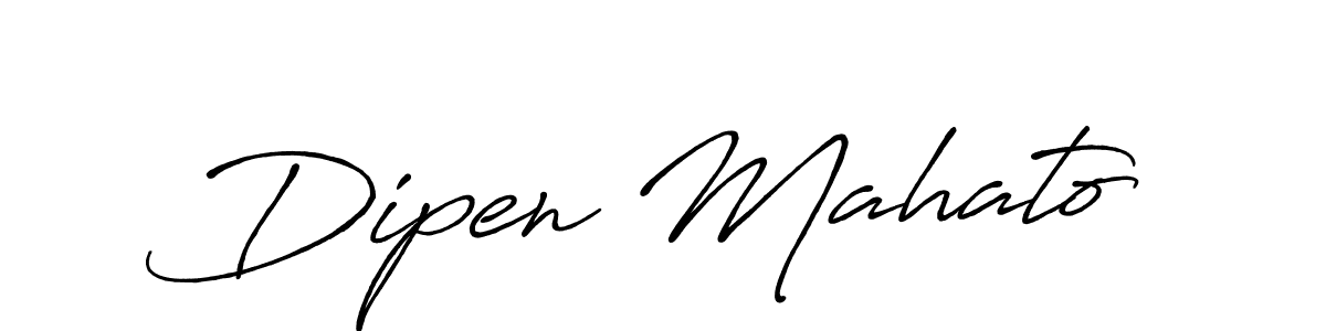 Make a beautiful signature design for name Dipen Mahato. With this signature (Antro_Vectra_Bolder) style, you can create a handwritten signature for free. Dipen Mahato signature style 7 images and pictures png
