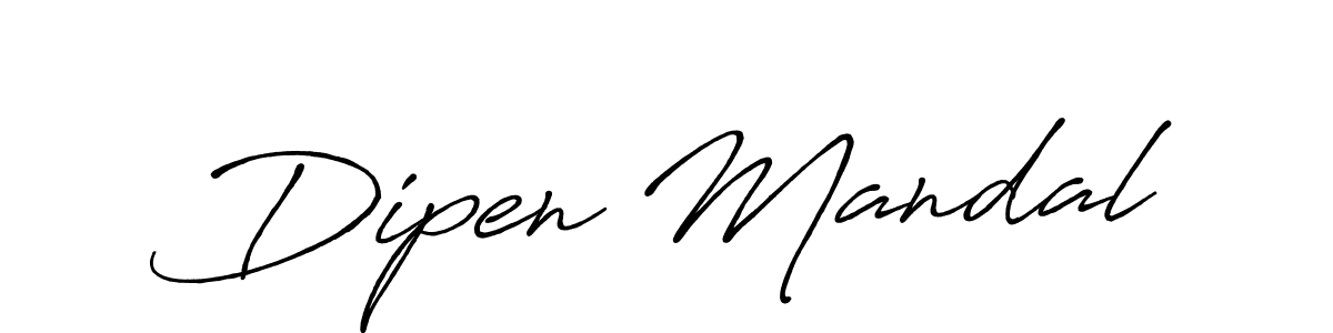 How to make Dipen Mandal name signature. Use Antro_Vectra_Bolder style for creating short signs online. This is the latest handwritten sign. Dipen Mandal signature style 7 images and pictures png