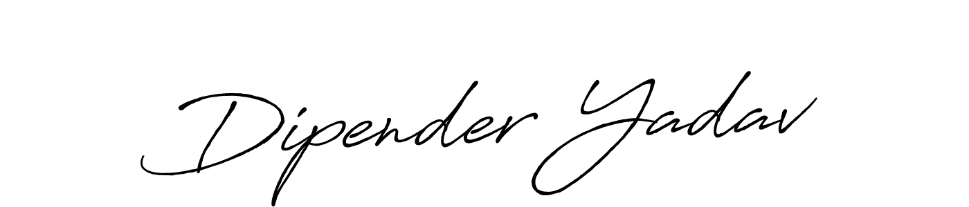 Similarly Antro_Vectra_Bolder is the best handwritten signature design. Signature creator online .You can use it as an online autograph creator for name Dipender Yadav. Dipender Yadav signature style 7 images and pictures png
