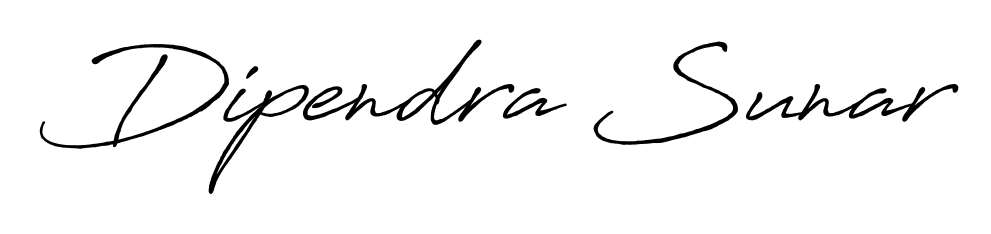 You should practise on your own different ways (Antro_Vectra_Bolder) to write your name (Dipendra Sunar) in signature. Don't let someone else do it for you. Dipendra Sunar signature style 7 images and pictures png