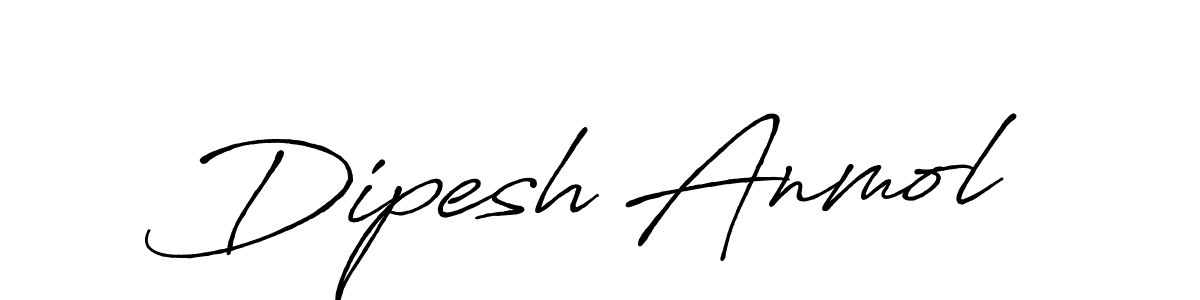 Make a beautiful signature design for name Dipesh Anmol. With this signature (Antro_Vectra_Bolder) style, you can create a handwritten signature for free. Dipesh Anmol signature style 7 images and pictures png