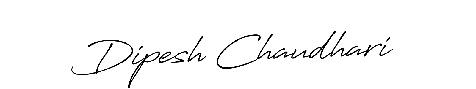 Dipesh Chaudhari stylish signature style. Best Handwritten Sign (Antro_Vectra_Bolder) for my name. Handwritten Signature Collection Ideas for my name Dipesh Chaudhari. Dipesh Chaudhari signature style 7 images and pictures png