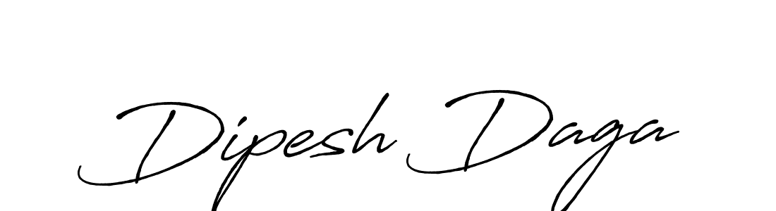 Make a beautiful signature design for name Dipesh Daga. With this signature (Antro_Vectra_Bolder) style, you can create a handwritten signature for free. Dipesh Daga signature style 7 images and pictures png