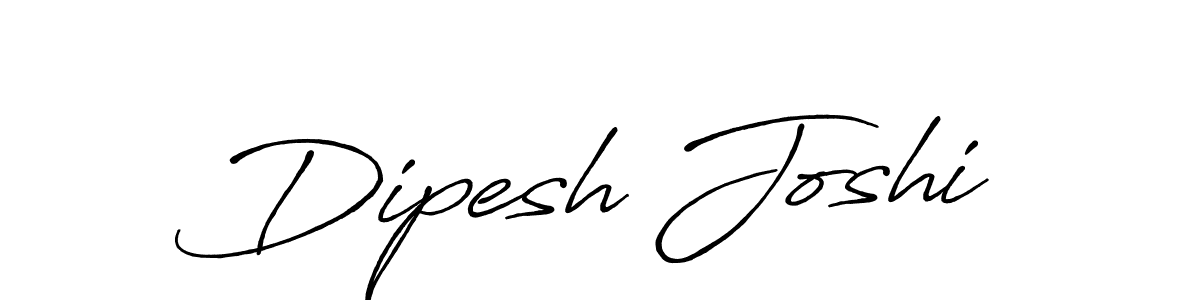 Create a beautiful signature design for name Dipesh Joshi. With this signature (Antro_Vectra_Bolder) fonts, you can make a handwritten signature for free. Dipesh Joshi signature style 7 images and pictures png