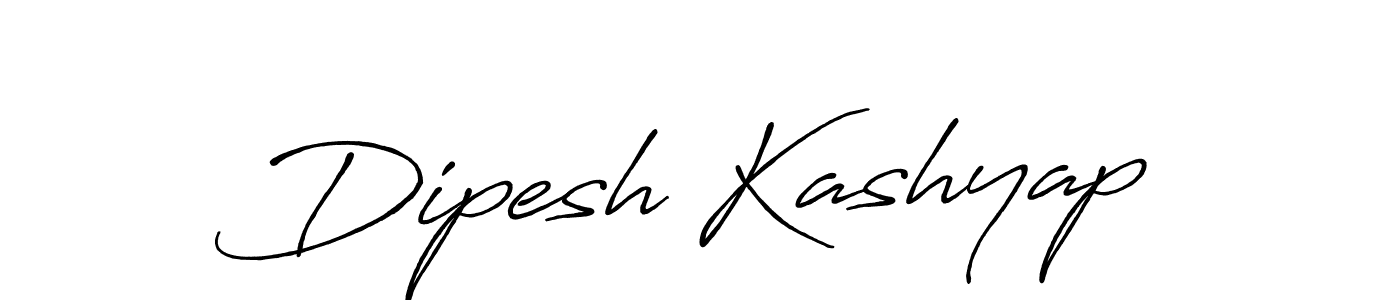 Make a beautiful signature design for name Dipesh Kashyap. With this signature (Antro_Vectra_Bolder) style, you can create a handwritten signature for free. Dipesh Kashyap signature style 7 images and pictures png
