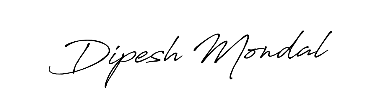 How to make Dipesh Mondal name signature. Use Antro_Vectra_Bolder style for creating short signs online. This is the latest handwritten sign. Dipesh Mondal signature style 7 images and pictures png