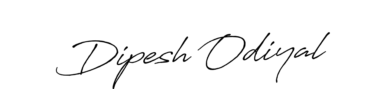 Also we have Dipesh Odiyal name is the best signature style. Create professional handwritten signature collection using Antro_Vectra_Bolder autograph style. Dipesh Odiyal signature style 7 images and pictures png