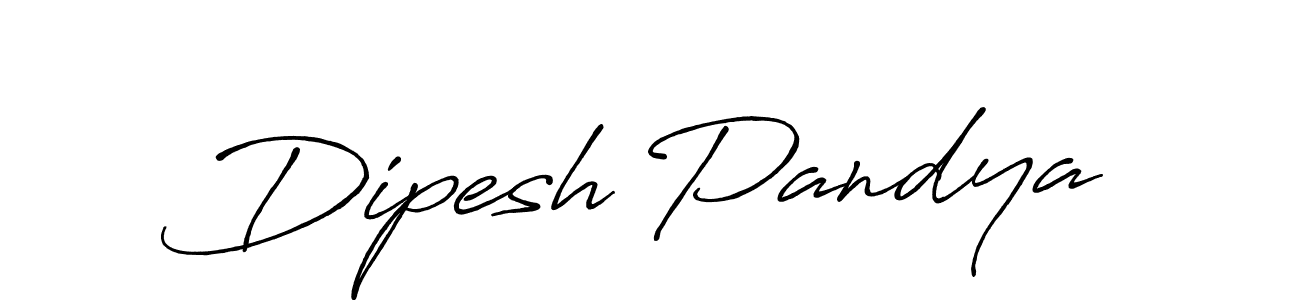 Create a beautiful signature design for name Dipesh Pandya. With this signature (Antro_Vectra_Bolder) fonts, you can make a handwritten signature for free. Dipesh Pandya signature style 7 images and pictures png