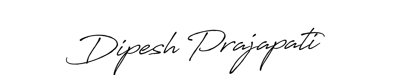 Dipesh Prajapati stylish signature style. Best Handwritten Sign (Antro_Vectra_Bolder) for my name. Handwritten Signature Collection Ideas for my name Dipesh Prajapati. Dipesh Prajapati signature style 7 images and pictures png