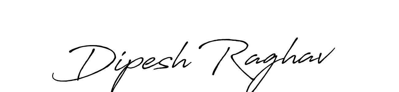 How to make Dipesh Raghav signature? Antro_Vectra_Bolder is a professional autograph style. Create handwritten signature for Dipesh Raghav name. Dipesh Raghav signature style 7 images and pictures png
