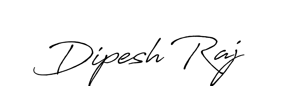 How to make Dipesh Raj name signature. Use Antro_Vectra_Bolder style for creating short signs online. This is the latest handwritten sign. Dipesh Raj signature style 7 images and pictures png
