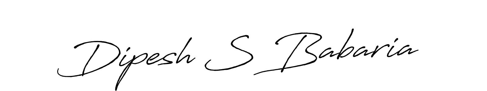 Create a beautiful signature design for name Dipesh S Babaria. With this signature (Antro_Vectra_Bolder) fonts, you can make a handwritten signature for free. Dipesh S Babaria signature style 7 images and pictures png