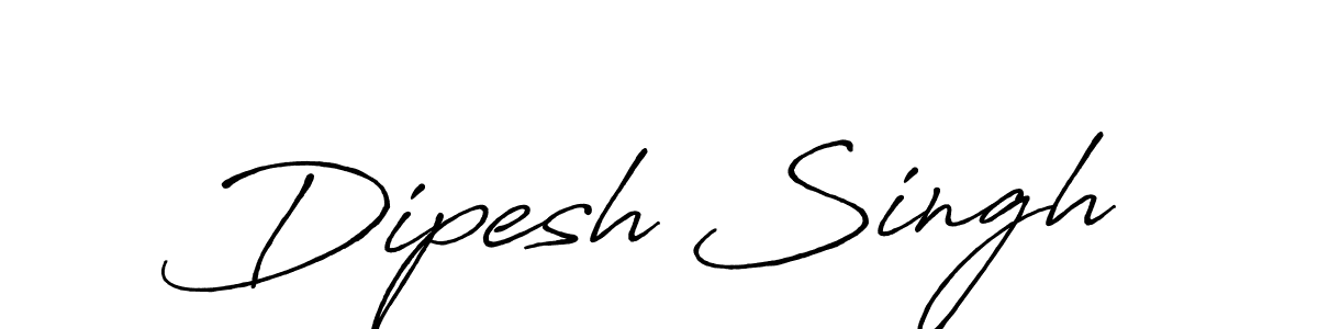 Dipesh Singh stylish signature style. Best Handwritten Sign (Antro_Vectra_Bolder) for my name. Handwritten Signature Collection Ideas for my name Dipesh Singh. Dipesh Singh signature style 7 images and pictures png