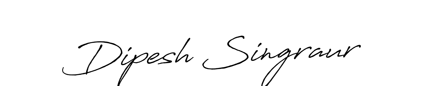 Dipesh Singraur stylish signature style. Best Handwritten Sign (Antro_Vectra_Bolder) for my name. Handwritten Signature Collection Ideas for my name Dipesh Singraur. Dipesh Singraur signature style 7 images and pictures png