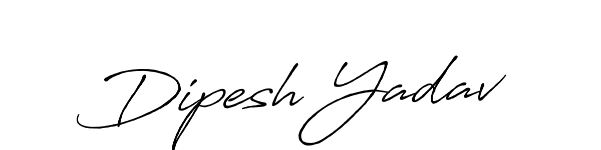 Also we have Dipesh Yadav name is the best signature style. Create professional handwritten signature collection using Antro_Vectra_Bolder autograph style. Dipesh Yadav signature style 7 images and pictures png