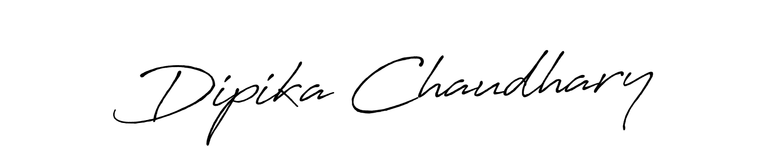 How to make Dipika Chaudhary name signature. Use Antro_Vectra_Bolder style for creating short signs online. This is the latest handwritten sign. Dipika Chaudhary signature style 7 images and pictures png