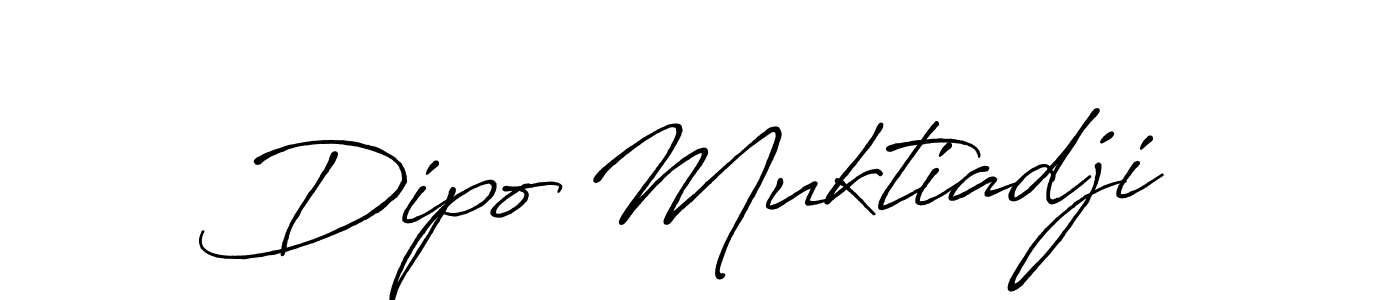 Create a beautiful signature design for name Dipo Muktiadji. With this signature (Antro_Vectra_Bolder) fonts, you can make a handwritten signature for free. Dipo Muktiadji signature style 7 images and pictures png