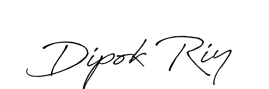 How to make Dipok Riy name signature. Use Antro_Vectra_Bolder style for creating short signs online. This is the latest handwritten sign. Dipok Riy signature style 7 images and pictures png