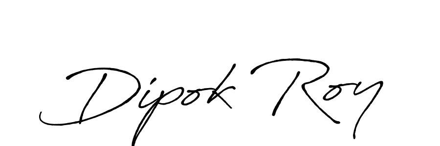 How to make Dipok Roy name signature. Use Antro_Vectra_Bolder style for creating short signs online. This is the latest handwritten sign. Dipok Roy signature style 7 images and pictures png