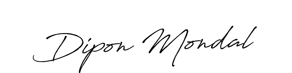 Make a beautiful signature design for name Dipon Mondal. With this signature (Antro_Vectra_Bolder) style, you can create a handwritten signature for free. Dipon Mondal signature style 7 images and pictures png
