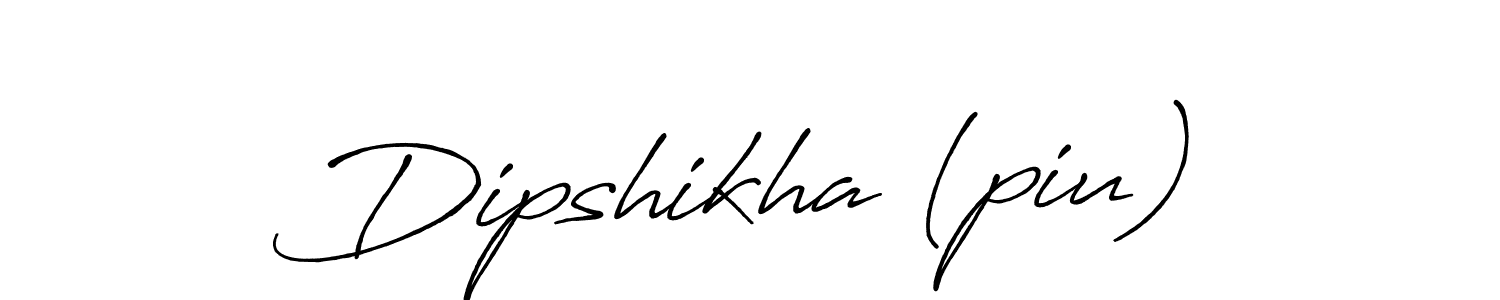 Design your own signature with our free online signature maker. With this signature software, you can create a handwritten (Antro_Vectra_Bolder) signature for name Dipshikha (piu). Dipshikha (piu) signature style 7 images and pictures png