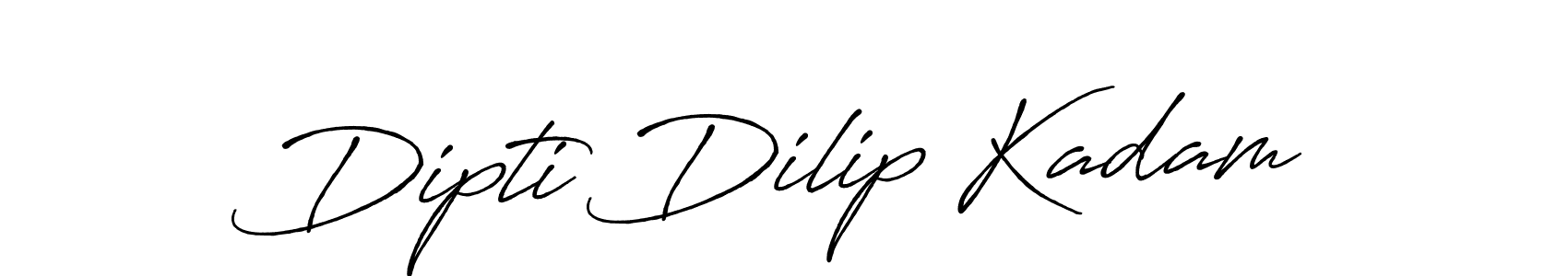 Make a beautiful signature design for name Dipti Dilip Kadam. With this signature (Antro_Vectra_Bolder) style, you can create a handwritten signature for free. Dipti Dilip Kadam signature style 7 images and pictures png