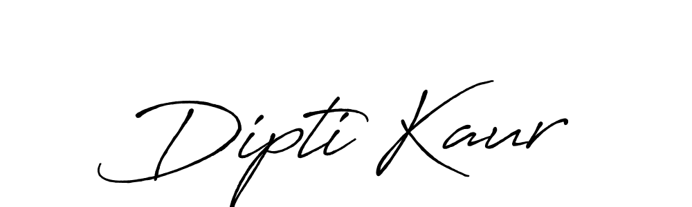 Create a beautiful signature design for name Dipti Kaur. With this signature (Antro_Vectra_Bolder) fonts, you can make a handwritten signature for free. Dipti Kaur signature style 7 images and pictures png