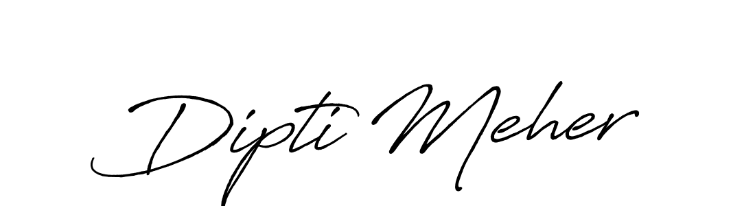 Also You can easily find your signature by using the search form. We will create Dipti Meher name handwritten signature images for you free of cost using Antro_Vectra_Bolder sign style. Dipti Meher signature style 7 images and pictures png